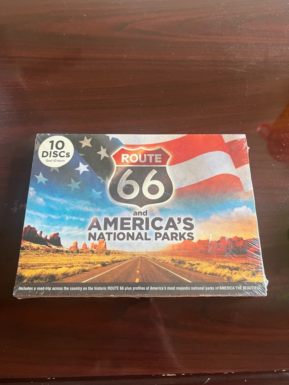 Unopened Route 66 and America’s National Parks DVD Set - Patriotic Cover